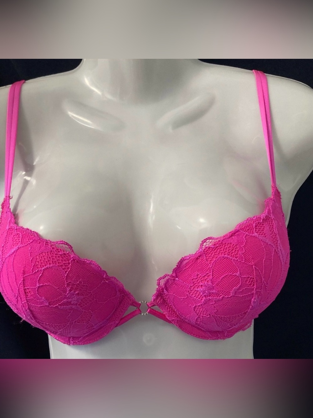 La Senza Hot Pink Lace Push Up Bra 32B